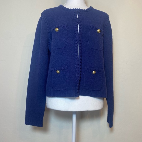 J. Crew Navy Blue Cardigan 
Sz L. NWT - Picture 1 of 8